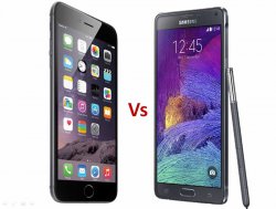 Galaxy Note 4  ,  iPhone 6 Plus